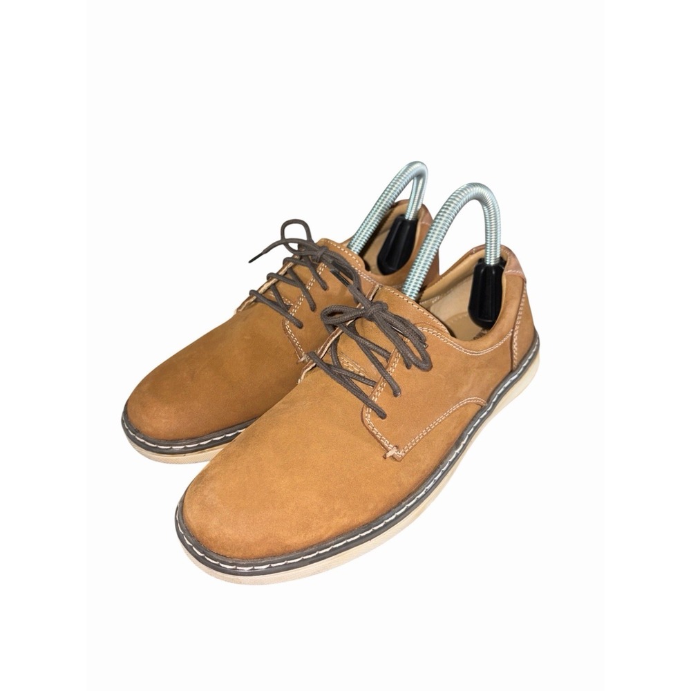 Johnson and Murphy's boys 5 M Chestnut Brown Leather Lace Up Dress Shoes